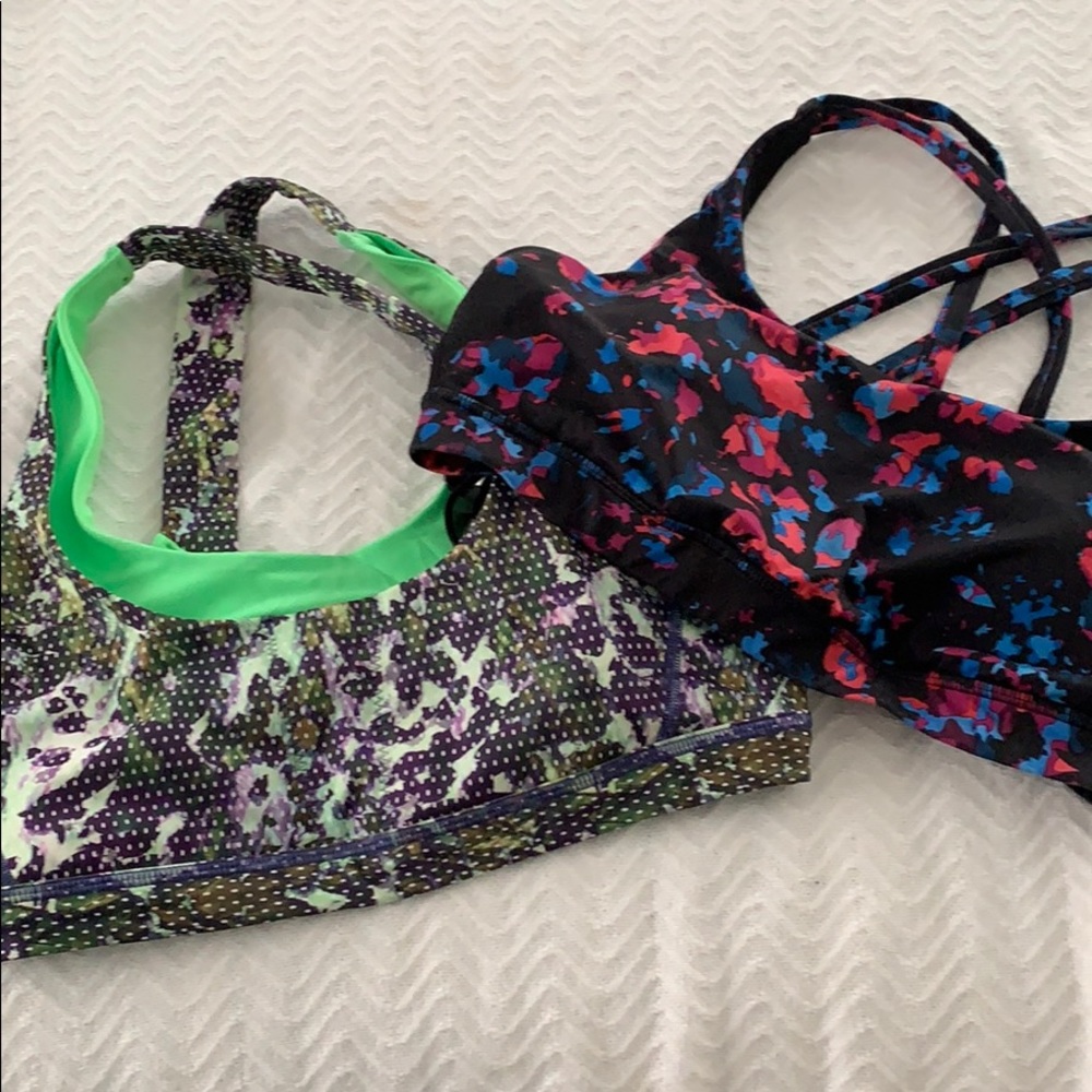Lululemon athletic bras.